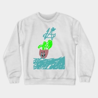 kids painting cry Crewneck Sweatshirt